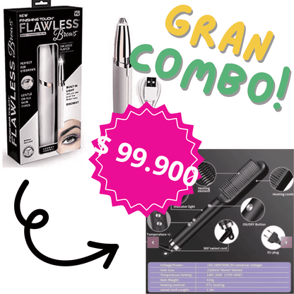 Nuevo Combo Depilador y Cepillo Alisador