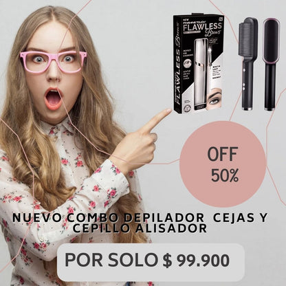 Nuevo Combo Depilador y Cepillo Alisador